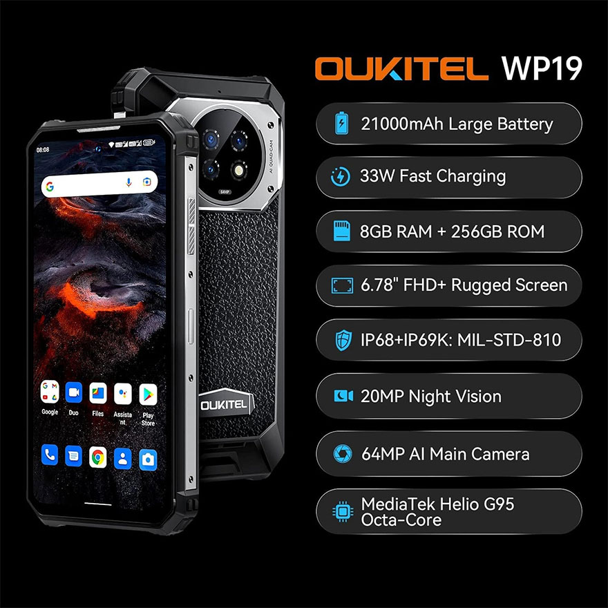 OUKITEL WP19手机在美国亚马逊可以省20美元，仅售359.99美元！