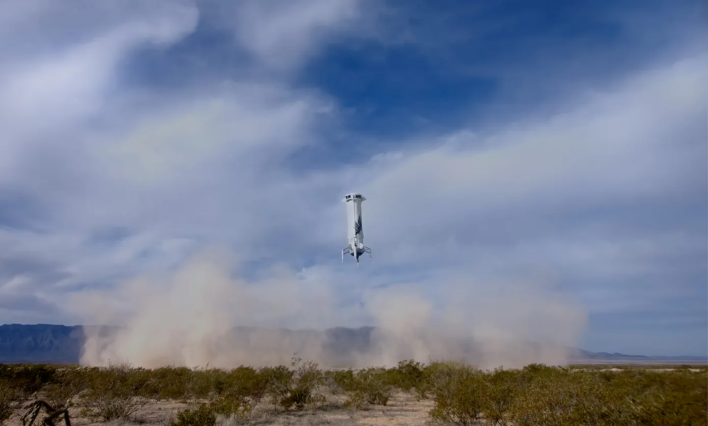 蓝色起源的New Shepard火箭成功返回航班