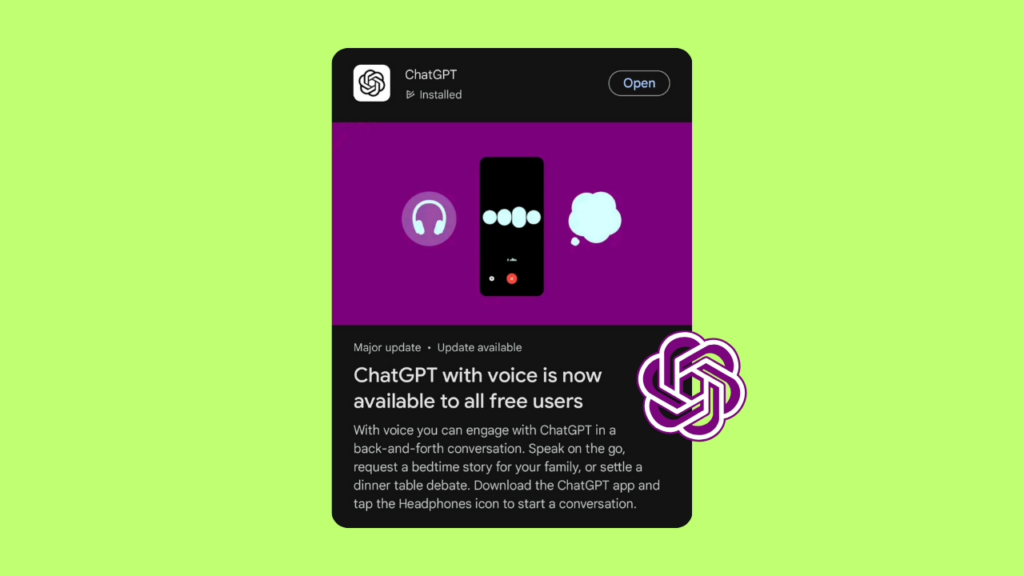 ChatGPT语音功能免费开放给所有用户