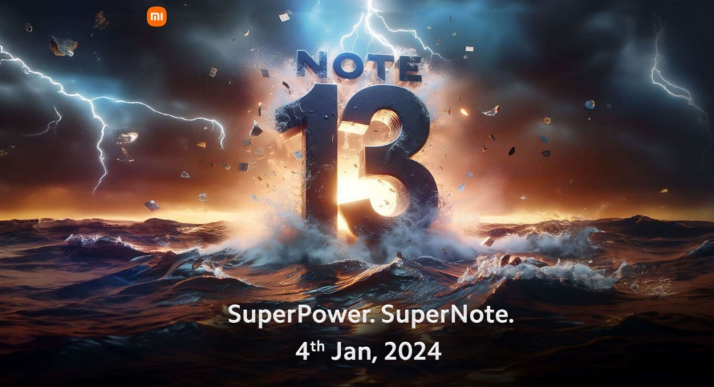官方消息：红米Note 13系列将于1月4日全球发布