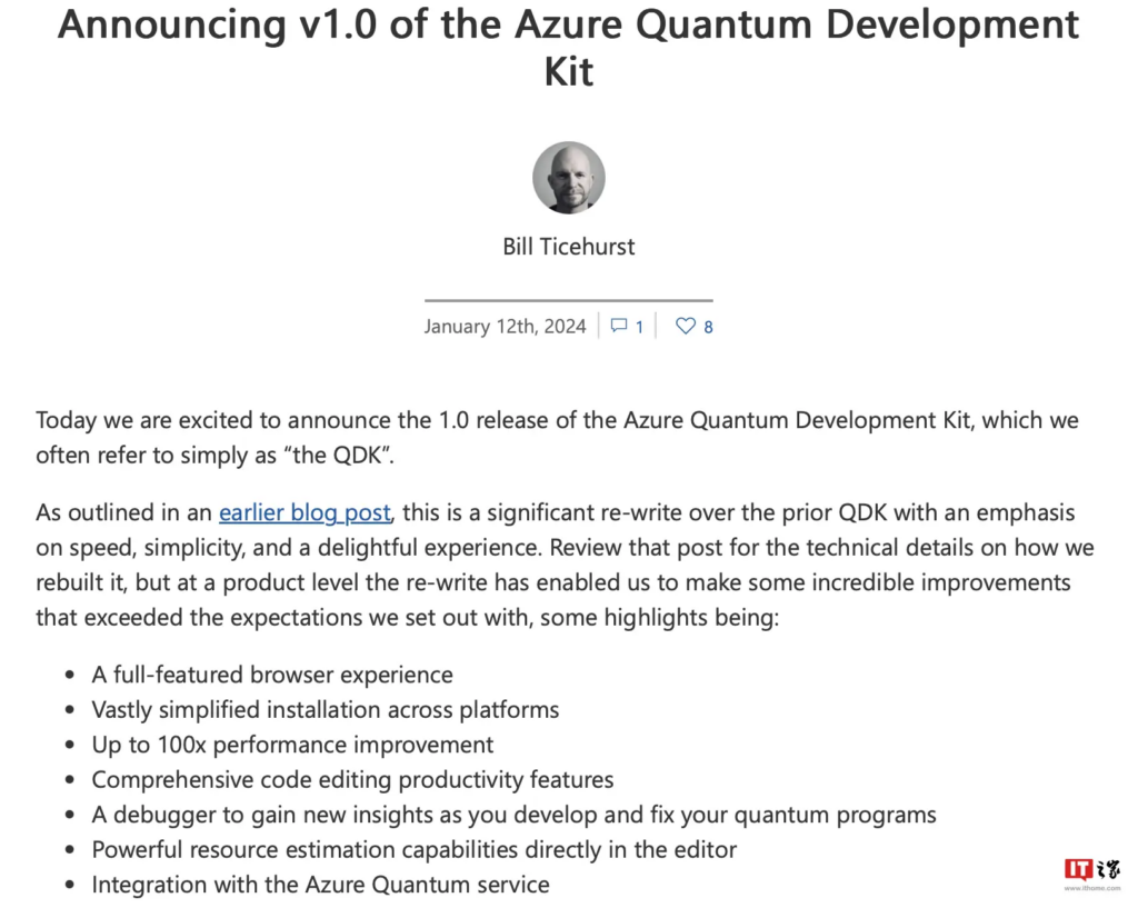 微软采用 Rust 语言重构 Azure Quantum 开发工具，性能提升百倍、体积缩小至百分之一