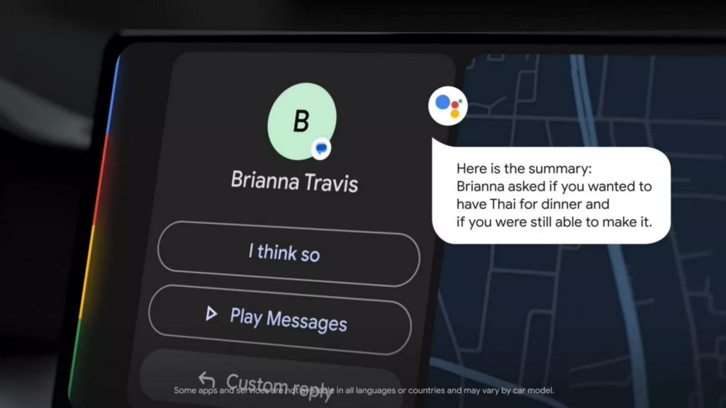 谷歌Android Auto引入AI功能，驾车时智能回复短信