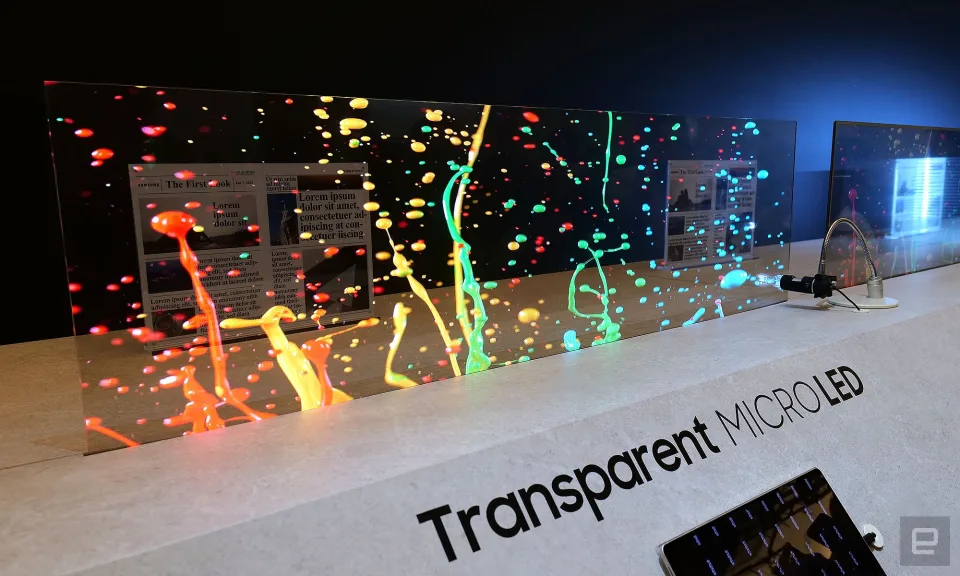 三星在CES 2024首次展示全球首款透明MicroLED屏幕