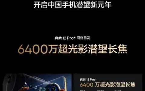 最强千元机？真我12 Pro+搭载6400万超光影潜望长焦首发仅1599元