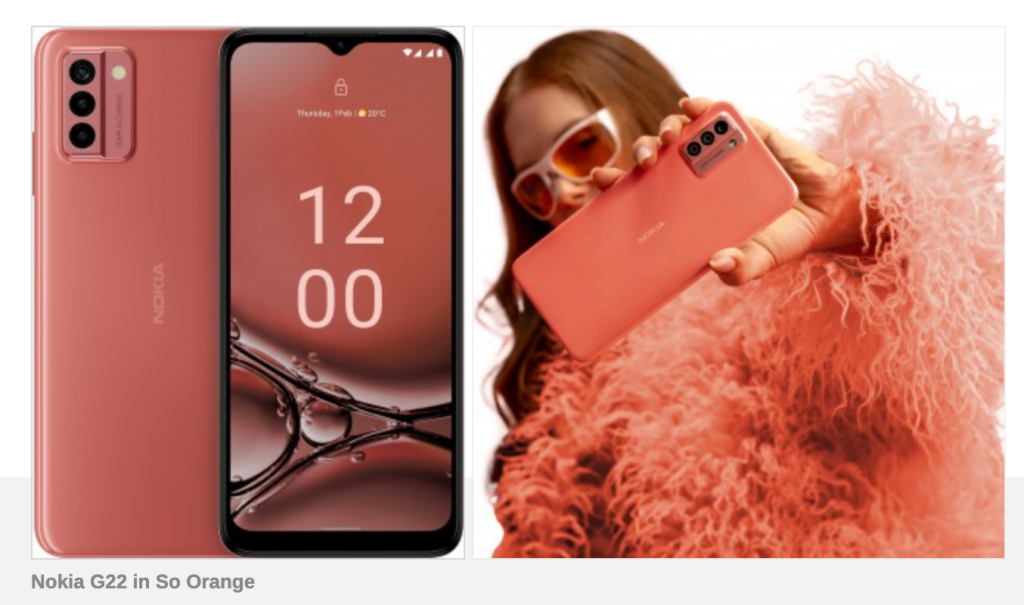 Nokia G22推出全新So Peach配色