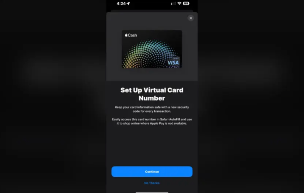 苹果 iOS 17.4 将为 Apple Cash 增加虚拟卡号功能，无需 Apple Pay 也可轻松购物
