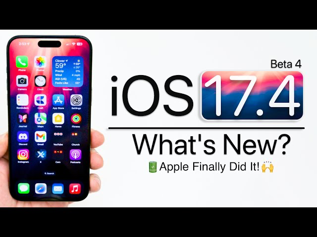 iOS / iPadOS 17.4 开发者预览版 Beta 4 更新发布：新增欢迎屏幕和电池健康显示
