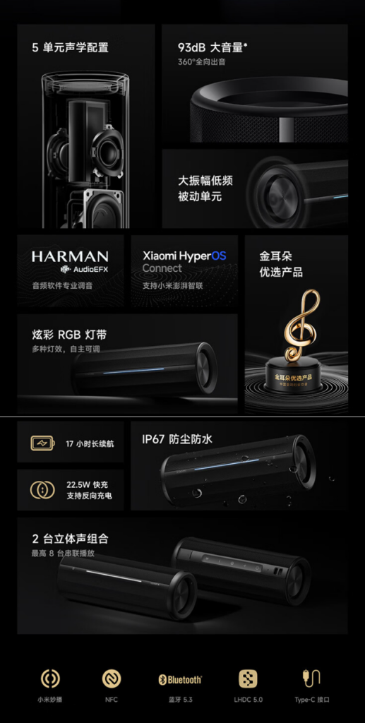 小米蓝牙音箱系列新品震撼发布：澎湃智联，震撼音质，预售到手599 元 