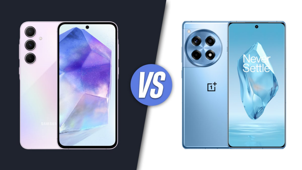 Galaxy A55 5G vs OnePlus 12R：中端手机对比