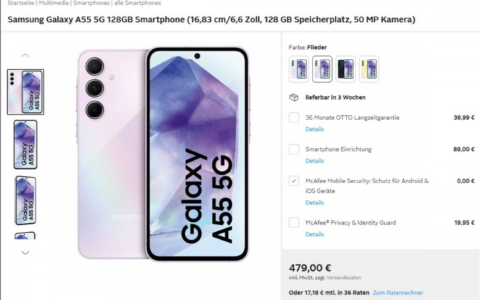 Samsung Galaxy A55和Galaxy A35提前开售，价格及规格曝光