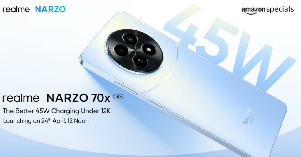 Realme即将发布新款Narzo 70x 5G手机：配置强大且价格亲民