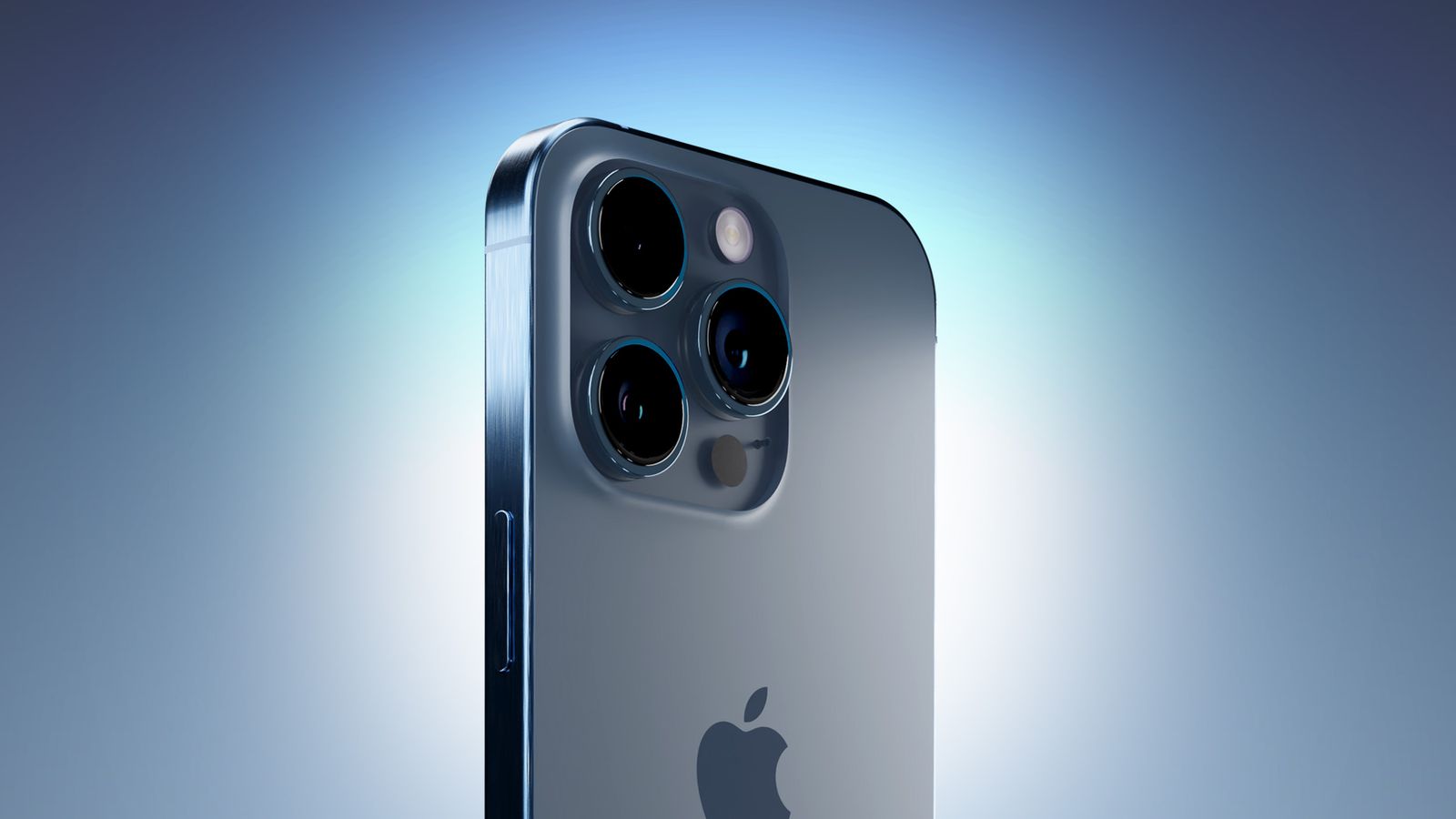 iPhone 15 蓝色四分之三透视相机特写功能