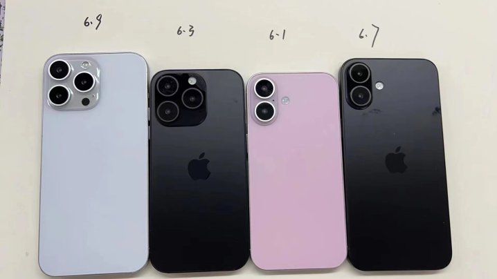 照片展示了 iPhone 16 系列的四款模型。