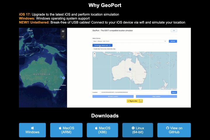 GeoPort 主页。