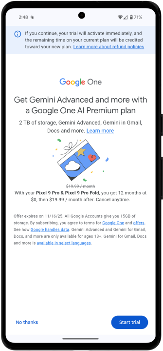 如何通过 Google Pixel 9 Pro 免费获得一年 Gemini Advanced