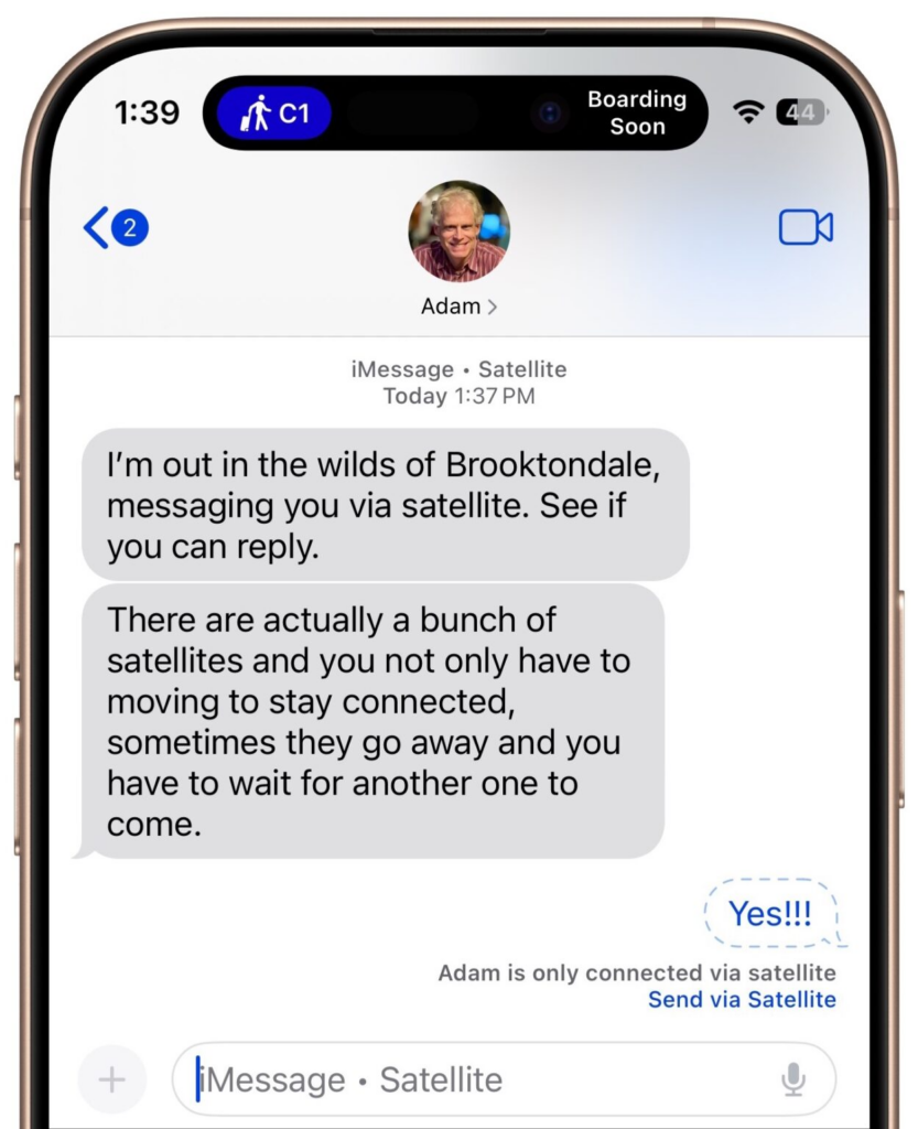iOS 18 全新衛星訊息功能：無論身處何地，隨時保持聯繫